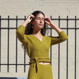 Paloma Wool Wrap Knit Top SZ L